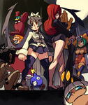 A cover of GameFan from Skullgirls, featuring Filia, Parasoul, Painwheel, Cerebella, Peacock, and Ms. Fortune