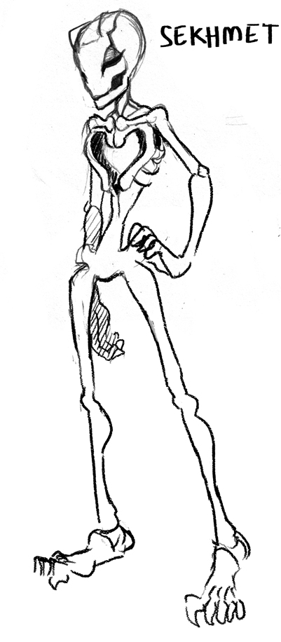 sekhmet drawing