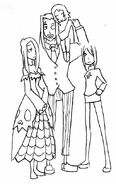 Old concept art of Franz with his family