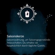 Saisonkerze Info