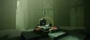 6. Inside Wasteland Temple, behind the altar