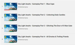 Playlist de Sky: Light Awaits por WhattaGameplay no YouTube
