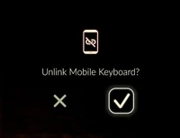Prompt de desvinculação do Teclado Virtual