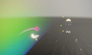 Orbes de Luz coloridas do arco-íris duplo no Lar