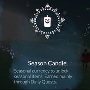 Seasonal candles info