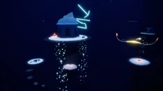 Quarto Andar Na parte de trás da plataforma flutuante do gazebo que contém um Filho da Luz