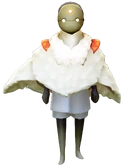 Gratitude cape white front