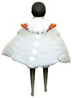 Gratitude cape white back
