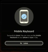 Confirmação do link do Teclado Virtual