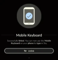 Virtual Keyboard link confirmation