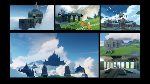 🎨 "Exploramos arquiteturas e testamos muitas ideias para encontrar um bom senso de civilização que pudesse ser divertido de descobrir e explorar."