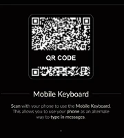 QR Code prompt for Virtual Keyboard