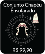 Sunlight-Bonnet-Bundle-IAP.png (46 kB) 2025: O Conjunto Chapéu Ensolarado contém o Chapéu de Água-Viva Ensolarada e o Vestido Ensolarado por R$99,90. Seus ombros vão pegar um solzinho com este vestido longo fresquinho e um chapéu inspirado em águas-vivas.