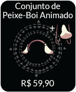 Spirited-Manatee-Ensemble-IAP.png (46 kB) O Conjunto de Peixe-Boi Animado contém um Acessório de Pescoço e um Acessório de Cabeça por R$59,90. Incorpore o charme brincalhão de um peixe-boi com este conjunto de cauda e acessórios.