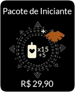 Starter Pack IAP.png (63 kB) O Pacote de Iniciante contém uma Capa laranja e 20 Velas por R$29,90. Para ajudar você a começar em Sky!