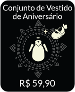 Anniversary-Gown-Ensemble-IAP.png (65 kB) Agosto de 2025: O Conjunto de Vestido de Aniversário contém o Vestido de Aniversário e as Sapatilhas de Aniversário por R$59,90. Fique pronto para o tapete azul com este vestido elegante e estas sapatilhas enfeitadas com borboletas.