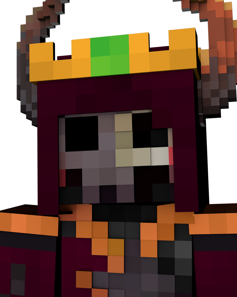 King Herobrine(Has a 3D Crown!) Minecraft Skin