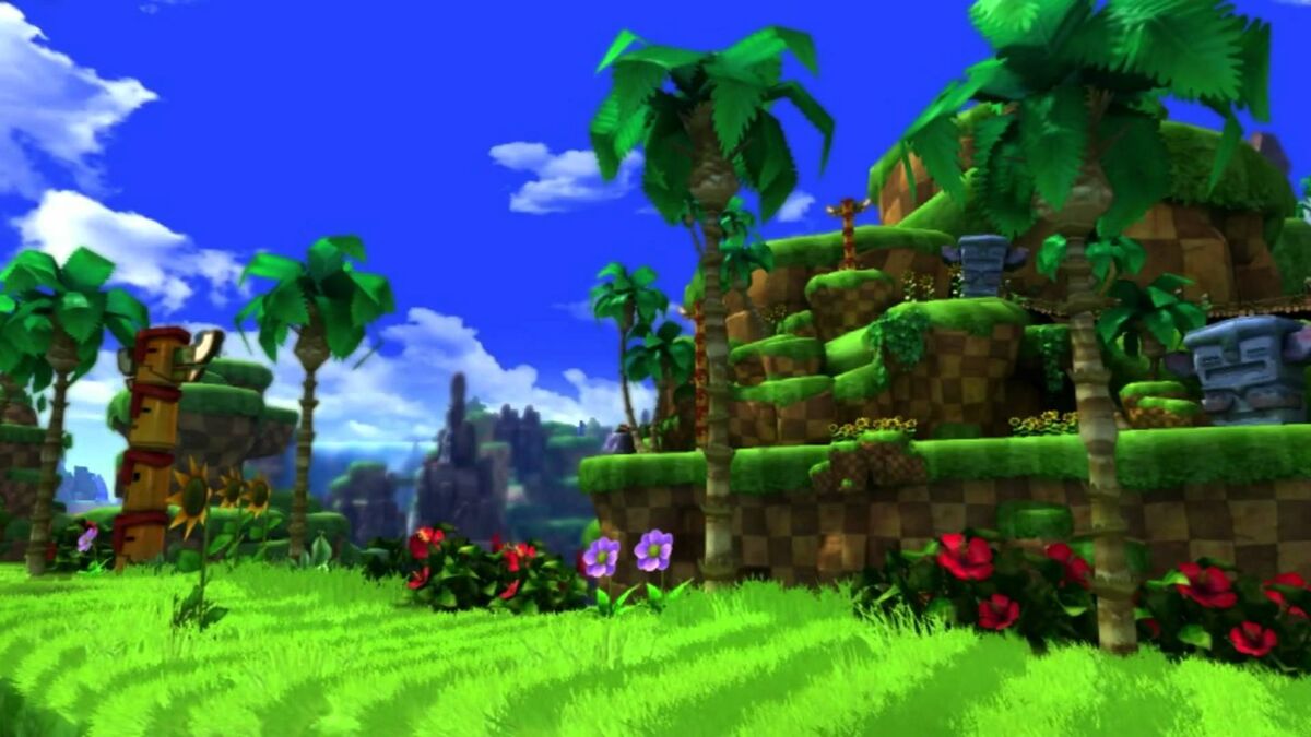 Green hill zone made from dreamworks