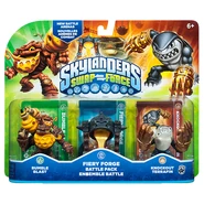 Terrafin S3(Knockout)en su pack de batalla junto a Bumble Blast