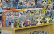 A Heartbreaker Buckshot figure sitting amongst a large number of chase variants at Toys For Bob HQ in 2018.[1]