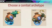 Dive-Clops' combat archetype designs as seen in GDC 2016.[2]