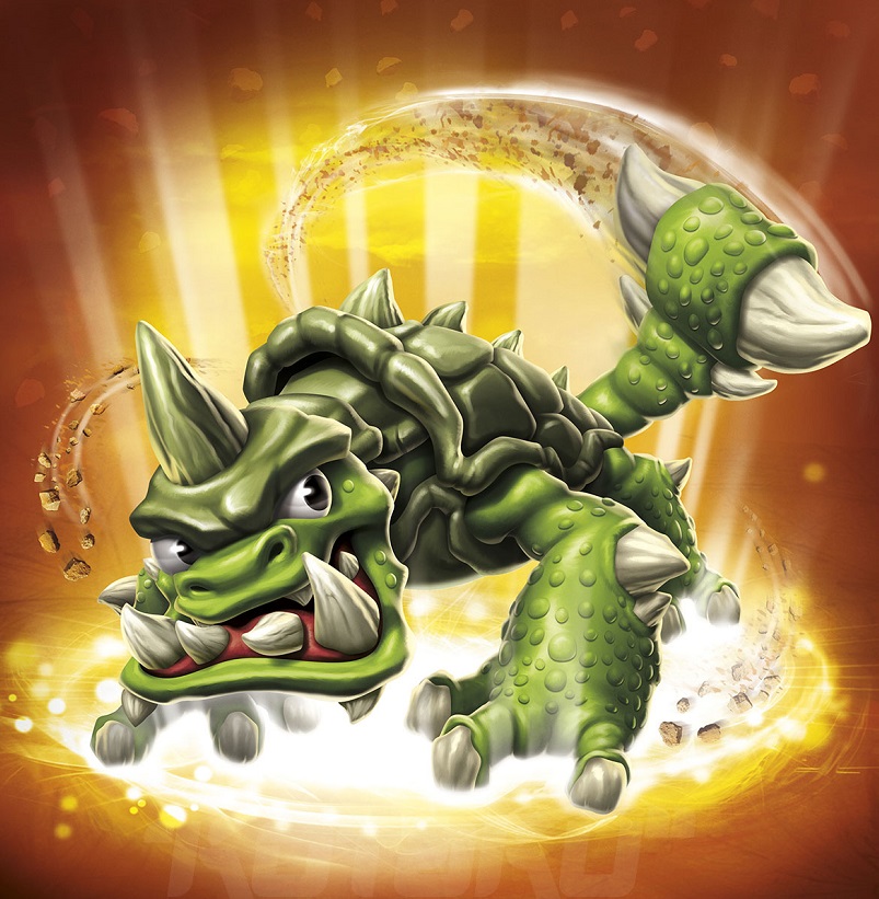 ...Slobber Tooth is a turtle dinosaur who is one of the new Earth Skylander...