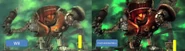 Comparison of a glitch in the Wii version of Skylanders: Giants