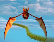 Flavius flying with Flameslinger during flying section