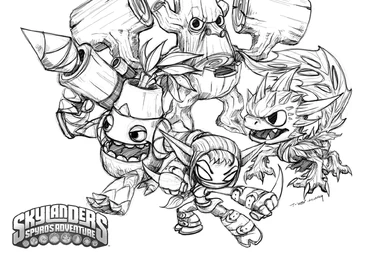 Skylander Trap Team Coloring Pages Jawbreaker Book