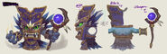 Concept art of Double Trouble's Awakened form in Skylanders: Ring of Heroes by RD LYS