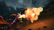 Spyro shooting a fireball in The Beginning trailer