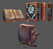 Concept art of the Archives' sentient books by ATaraky