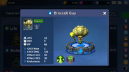 Broccoli Guy in the Ring of Heroes, with a permanently evolved appearance if his element is Water.