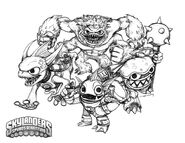 The Water Skylanders in Skylanders: Spyro's Adventure (Gill Grunt, Zap, Wham-Shell, Slam Bam) by I-Wei Huang