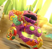 Pain-Yatta riding his signature vehicle in Skylanders: SuperChargers