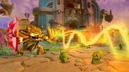 Chompies being battled by Wildfire in Skylanders: Trap Team