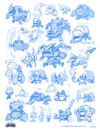 Evilikin exploration sketches by Jeff Murchie
