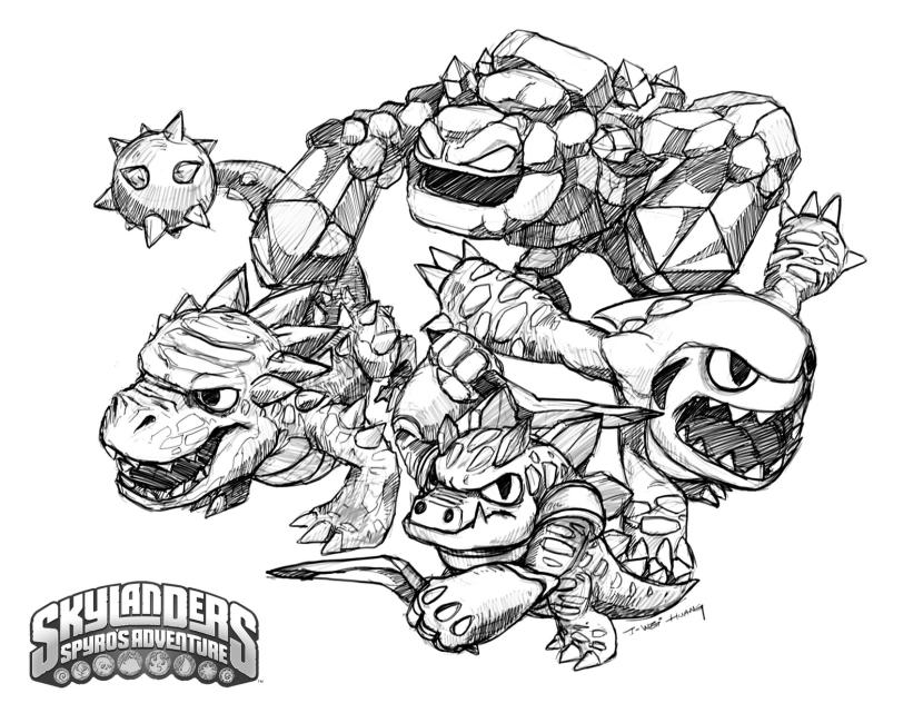 skylanders superchargers terrafin coloring pages