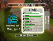 Estadísticas de Wrecking Ball en Spyro's Adventure