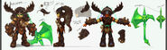 Concept art of Bushwhack's Awakened form in Skylanders: Ring of Heroes by RD LYS
