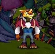 Rufus' idle and poke animation