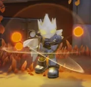 Astroblast con sus partículas flotantes de su mejora "Partículas veloces" y nuevo rayo de la ruta "Tecnología cósmica"