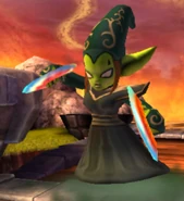 Green Drow Witch.png (565 KB) Green skinned Drow Witch seen in the Wii version of Sky Schooner Docks and Lair of Kaos