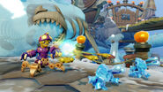 Spy Rise fighting two Chompy Frostflowers.