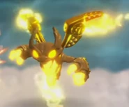 Spitfire's burning skin from his "Fusion" path