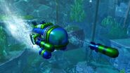 Dive Bomber attacking underwater