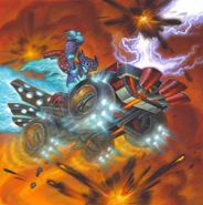"Auto Fire" card art by Chris Seaman