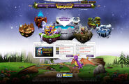 A scrapped WIP webpage of Spyro's Kingdom with early versions of Ghost Roaster and other Skylanders