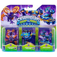 Triple pack de la magie qui contient Spyro série 3, Pop Fizz série 2 et Star Strike non light core exclusivité Carrefour.