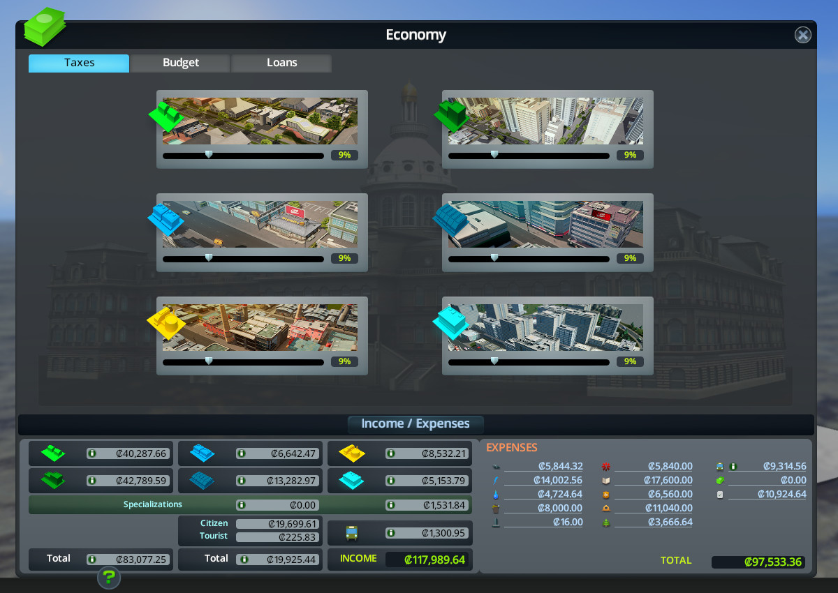 Economy interface